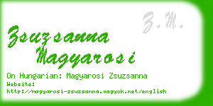 zsuzsanna magyarosi business card